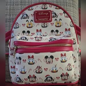 Disney Character Backpack with Red and Beige Design